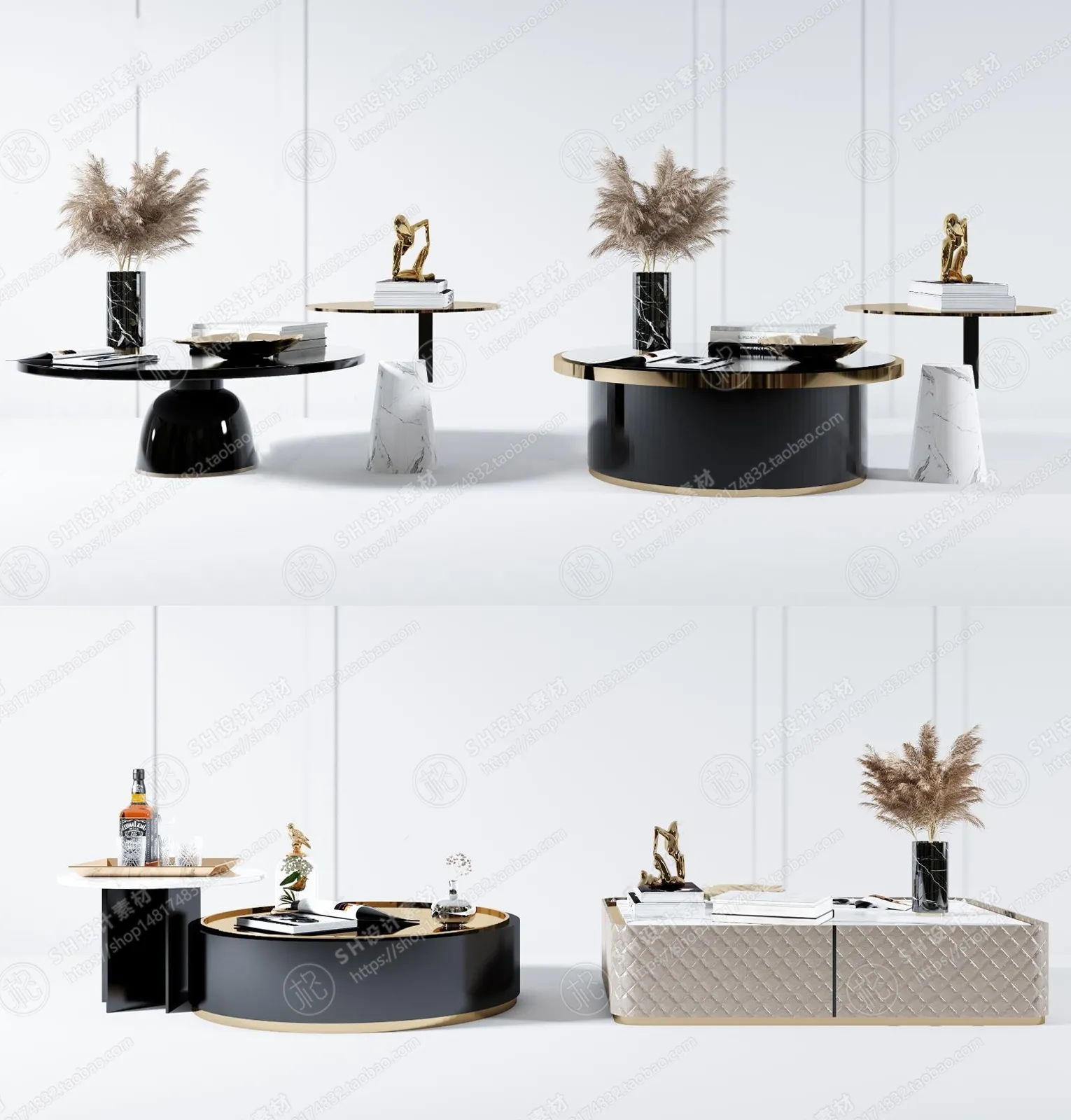 Tea Coffee Table – 3D Models – 1156