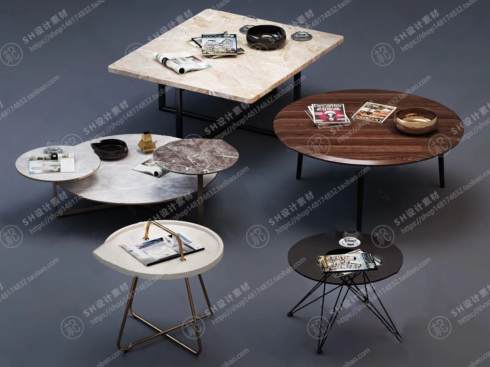 Tea Coffee Table – 3D Models – 1178