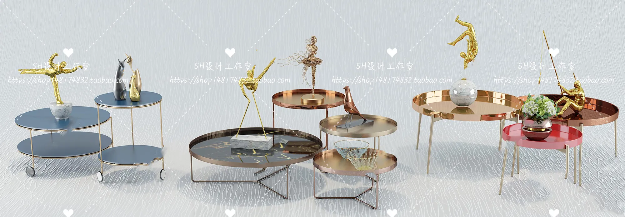 Tea Coffee Table – 3D Models – 1206