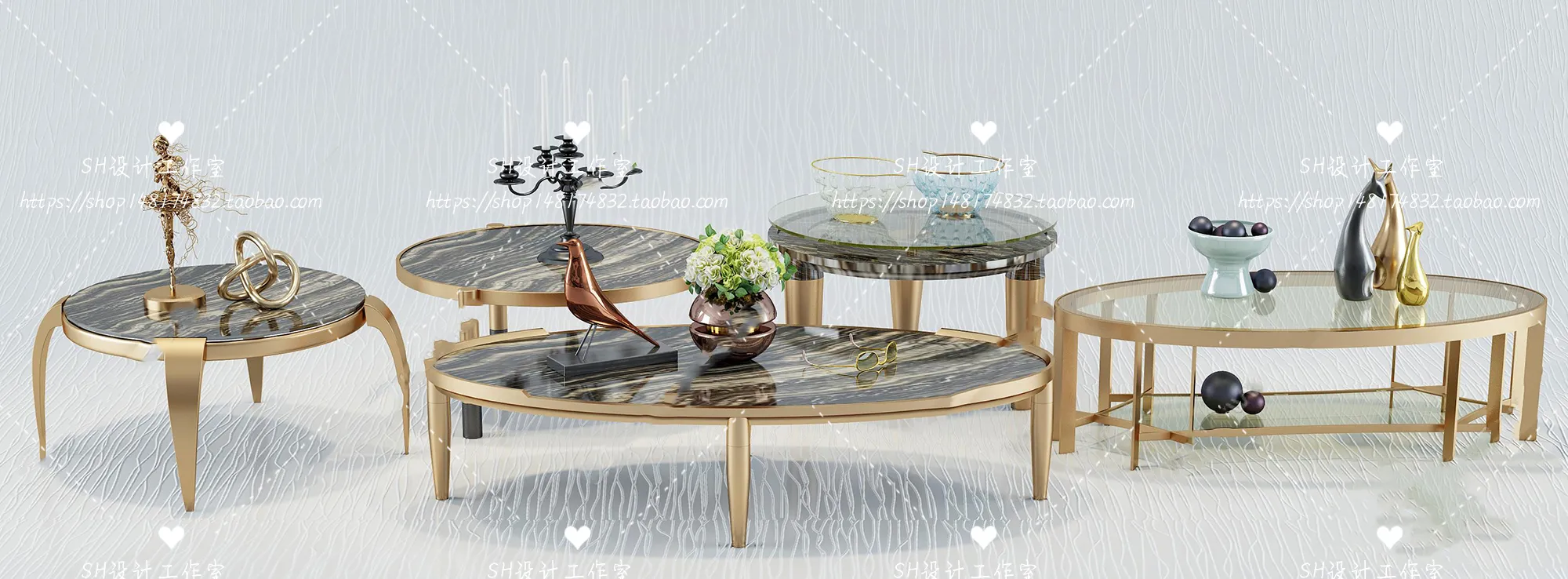 Tea Coffee Table – 3D Models – 1207
