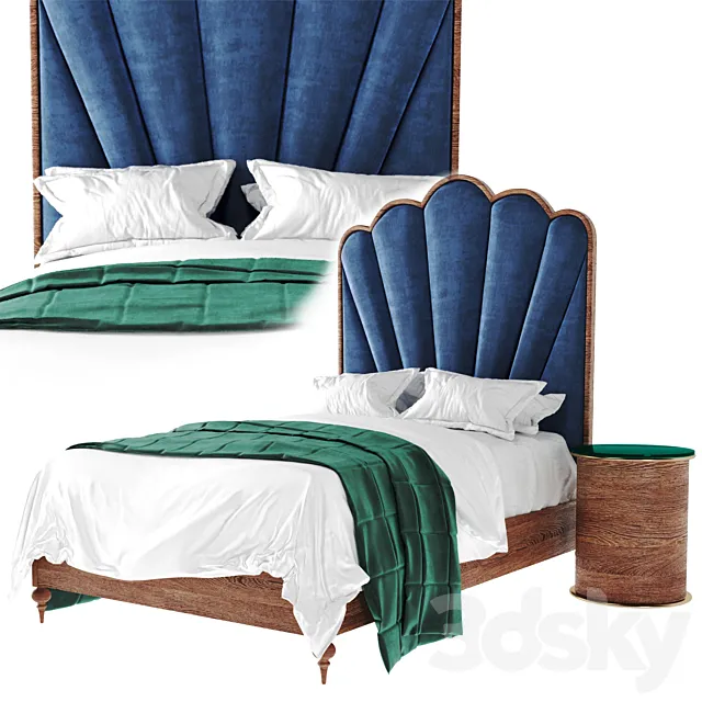 Anthropologie sofia bed 3DS Max - thumbnail 3