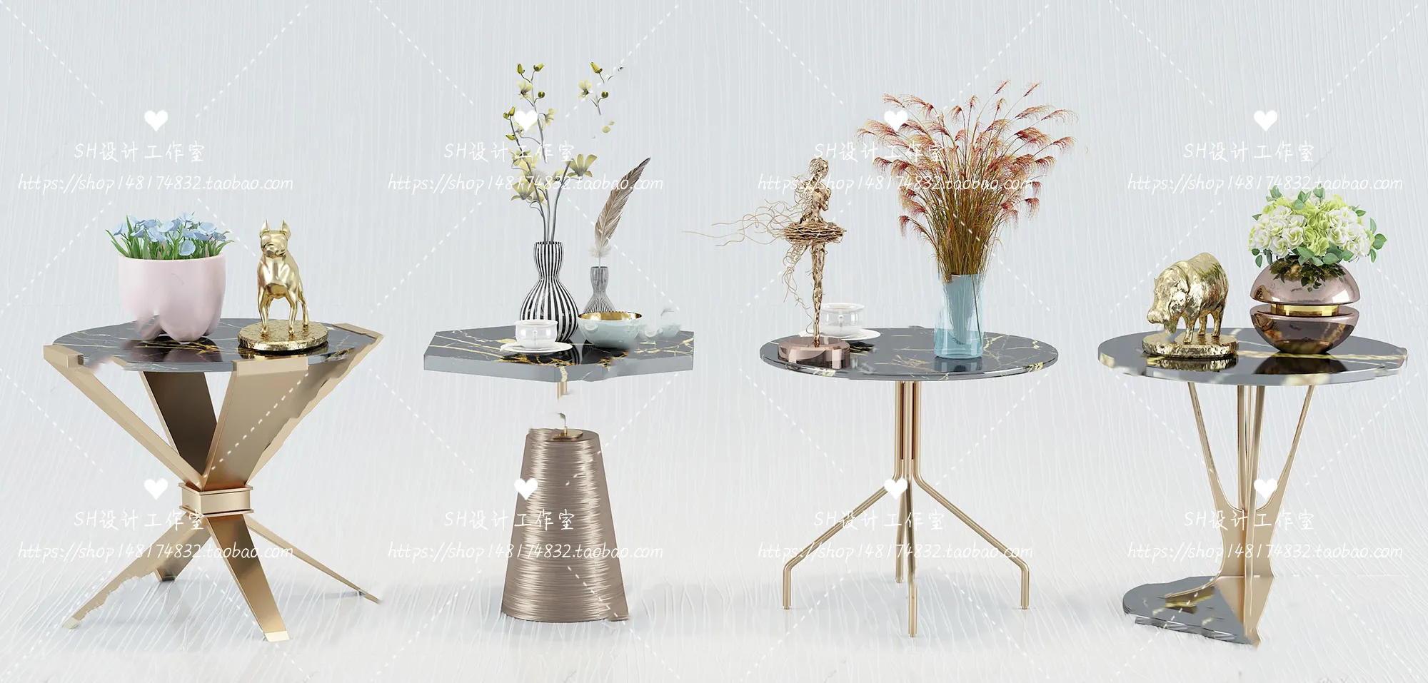 Tea Coffee Table – 3D Models – 1211