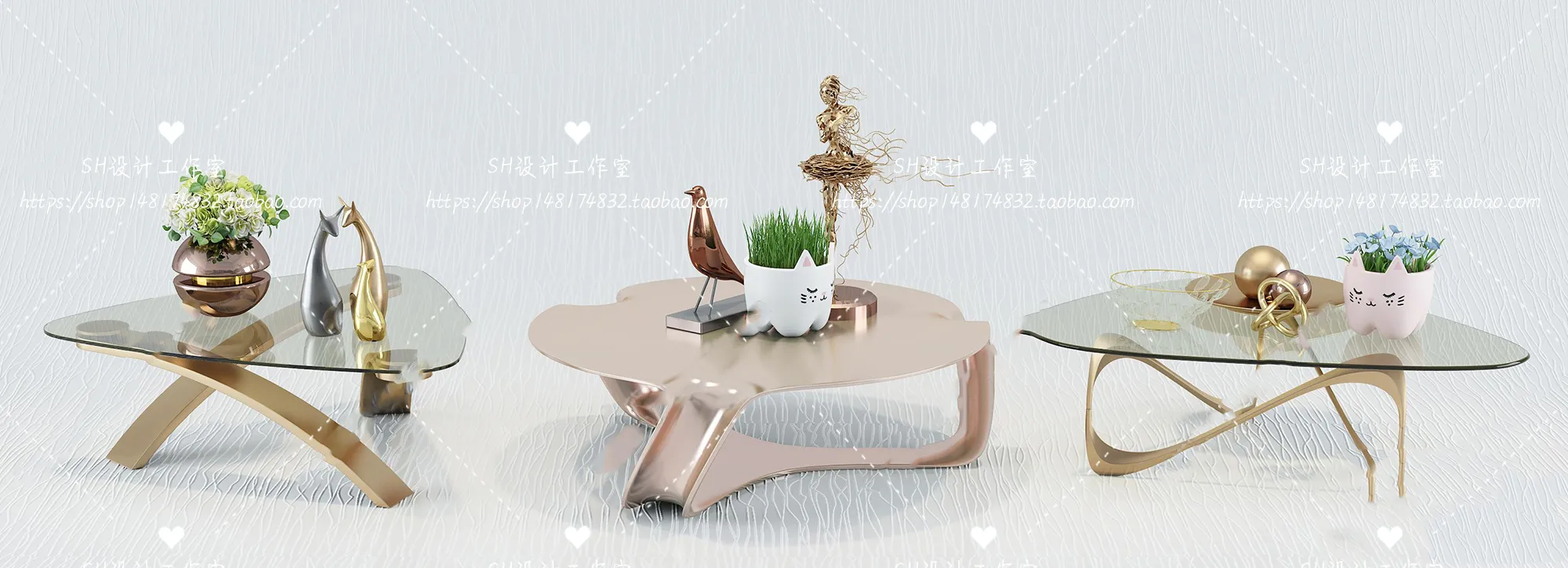 Tea Coffee Table – 3D Models – 1217