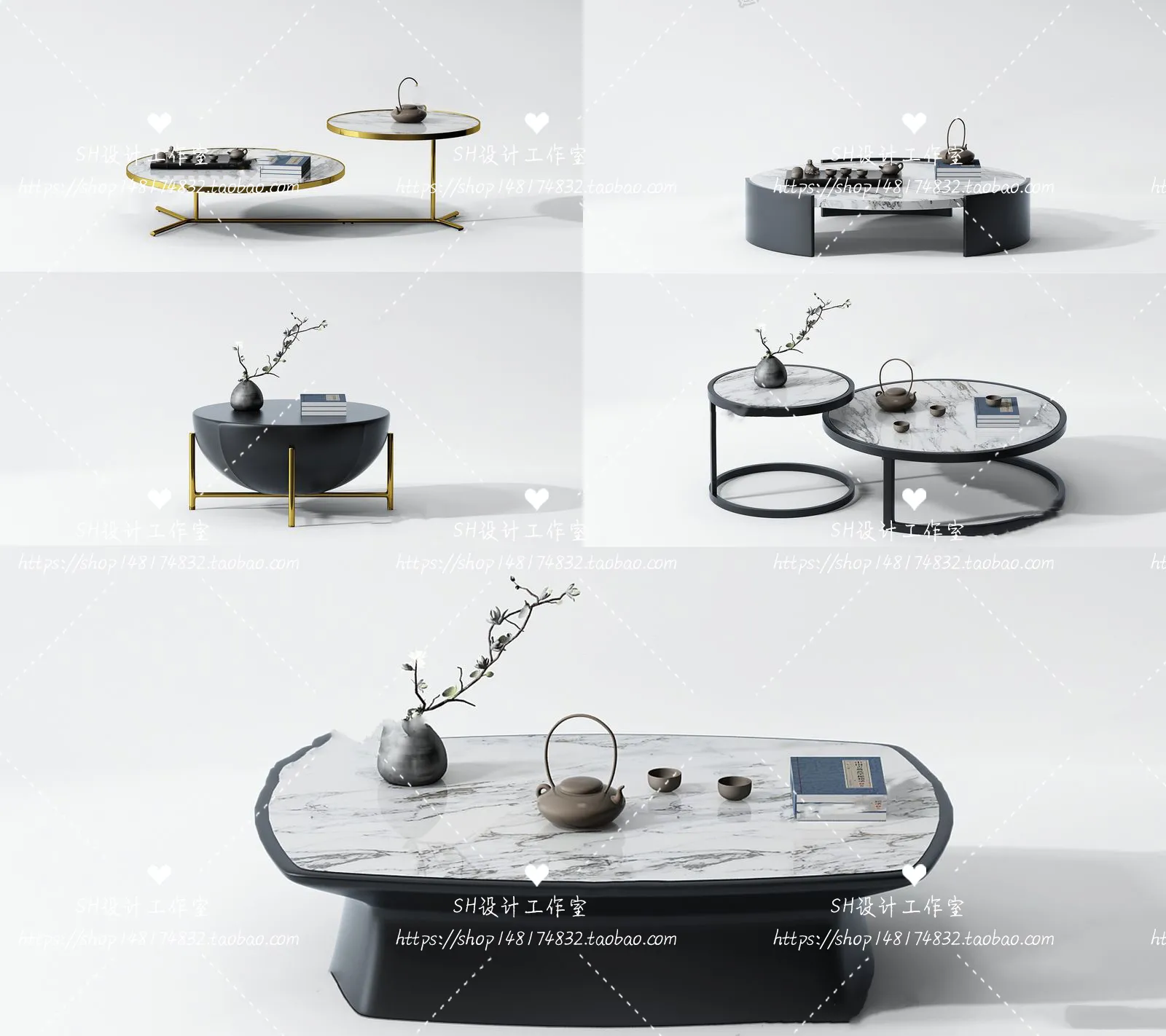Tea Coffee Table – 3D Models – 1233