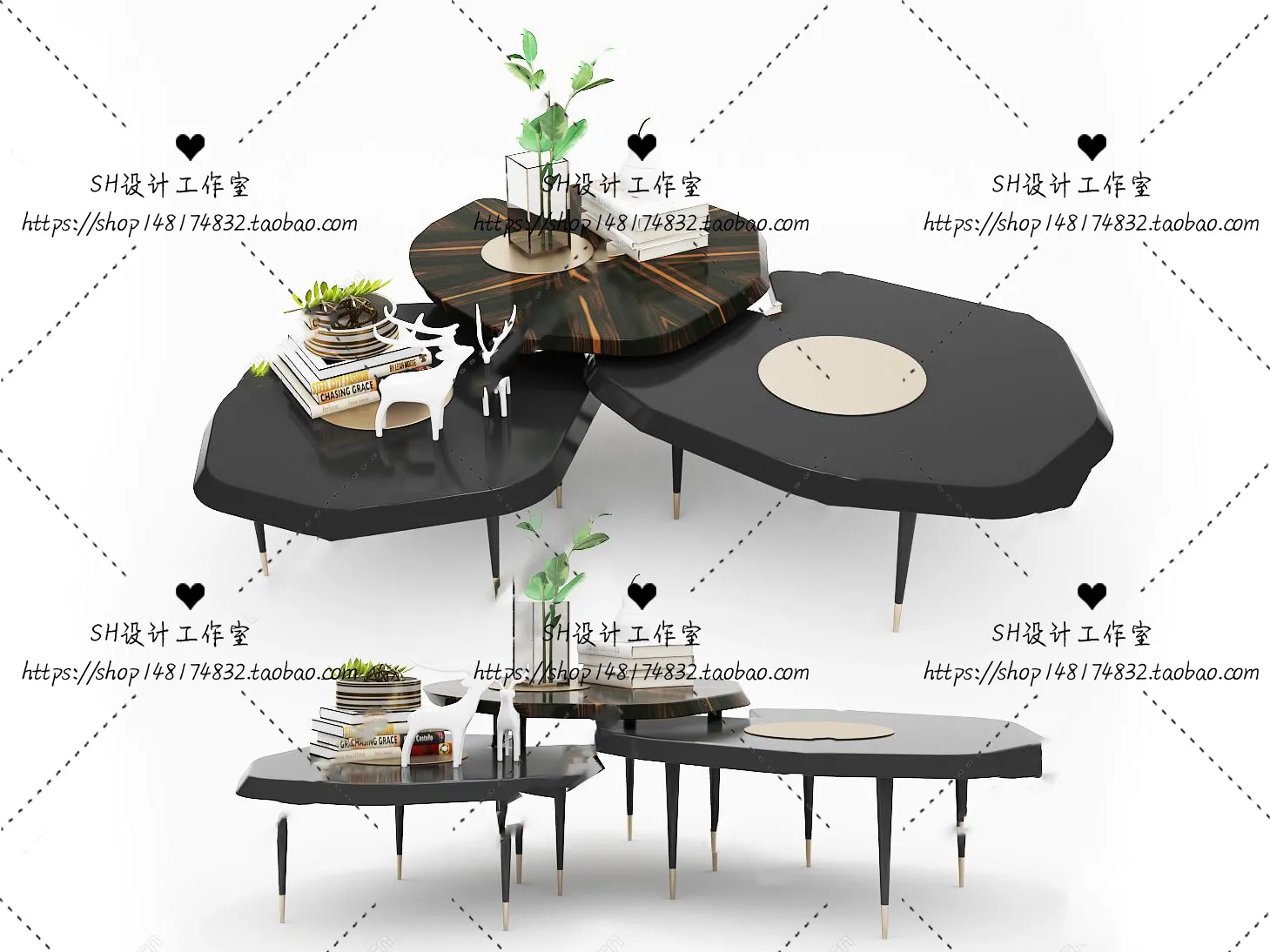 Tea Coffee Table – 3D Models – 1243