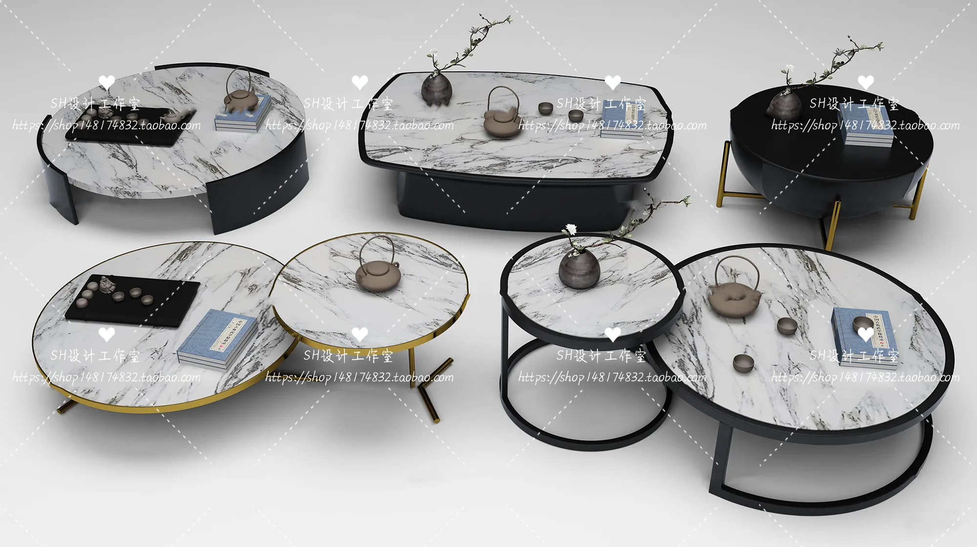 Tea Coffee Table – 3D Models – 1245