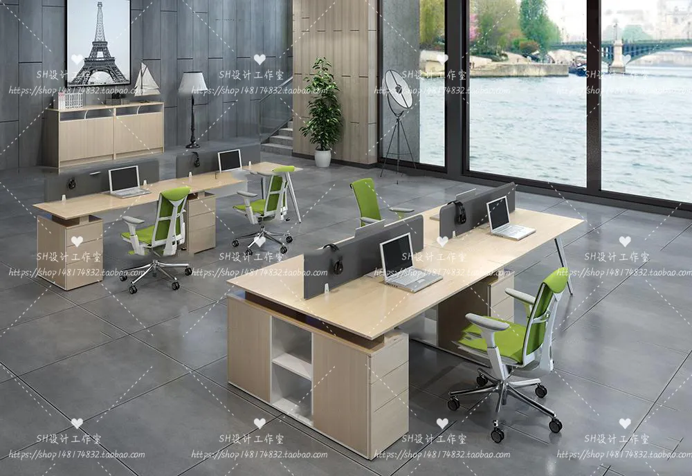 Office Table – Desk – 3D Models – 1392