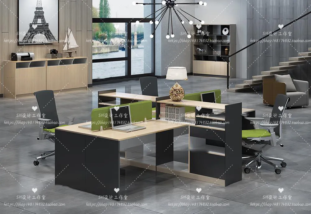 Office Table – Desk – 3D Models – 1393