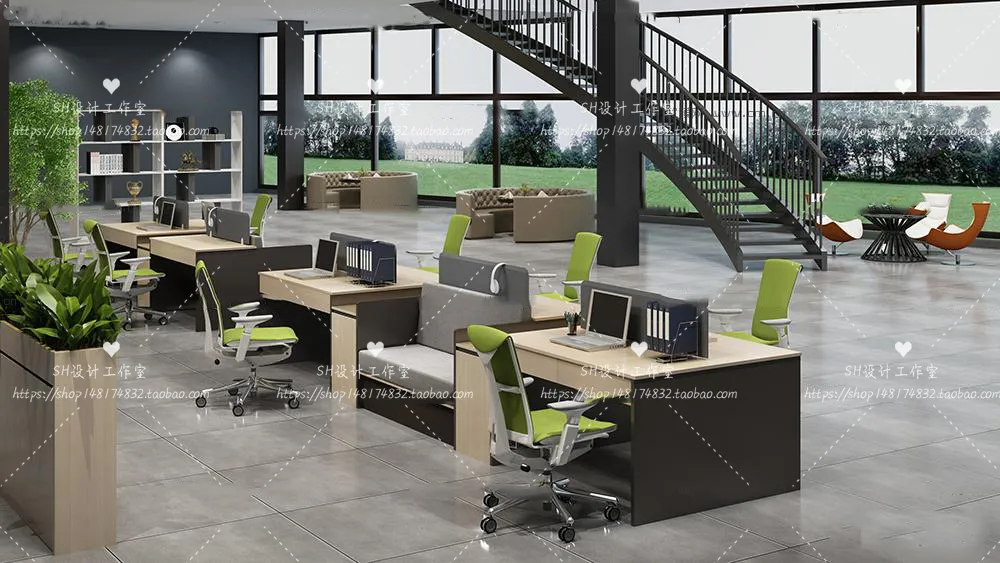 Office Table – Desk – 3D Models – 1394