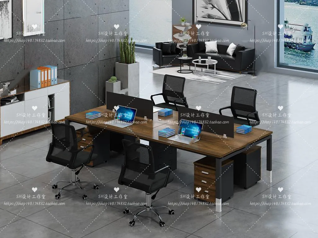 Office Table – Desk – 3D Models – 1402