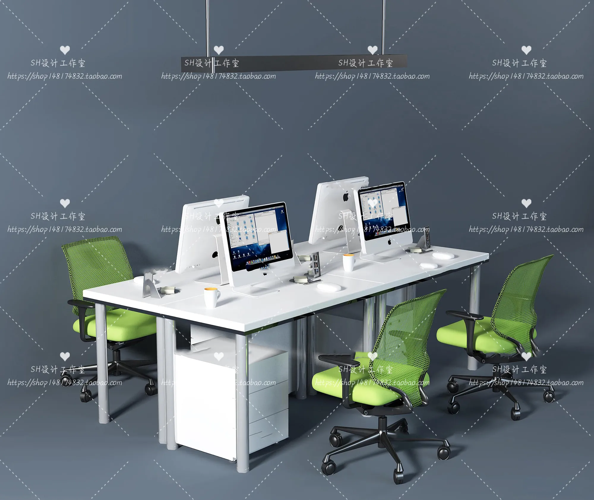 Office Table – Desk – 3D Models – 1406