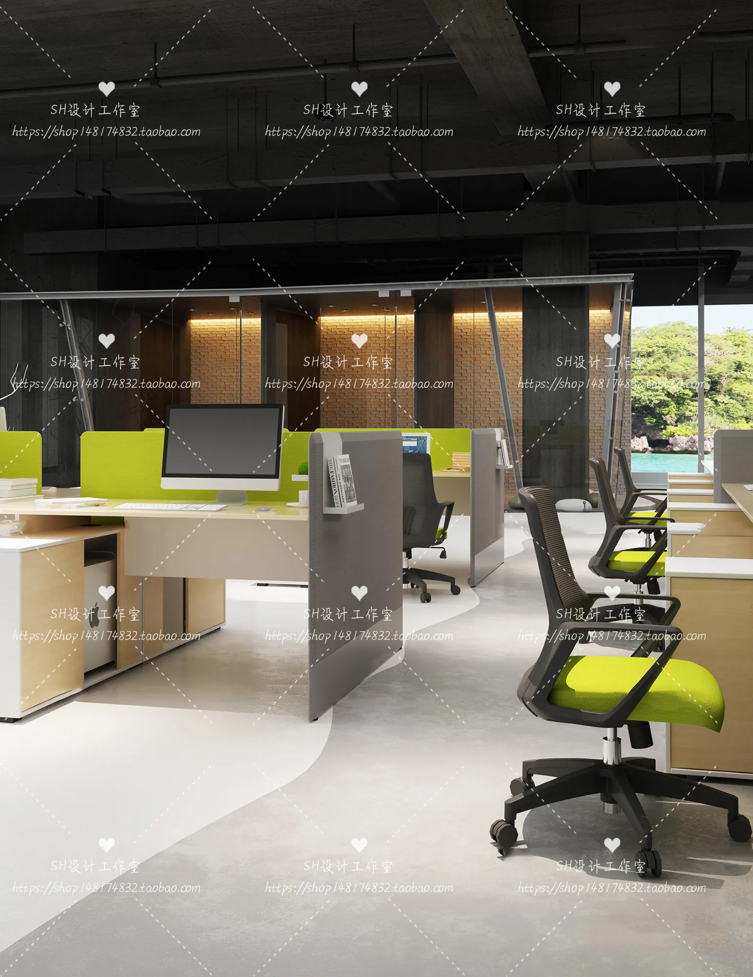 Office Table – Desk – 3D Models – 1407