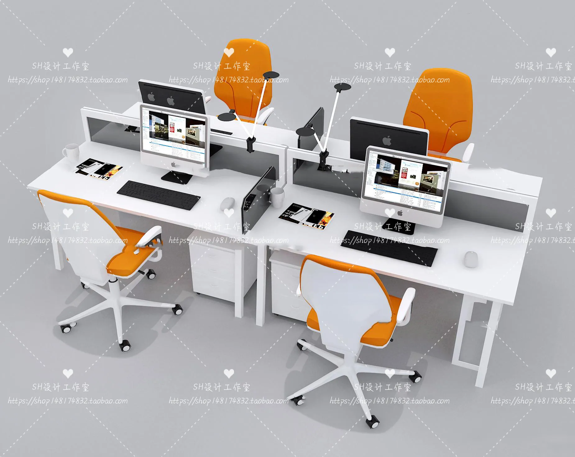 Office Table – Desk – 3D Models – 1408