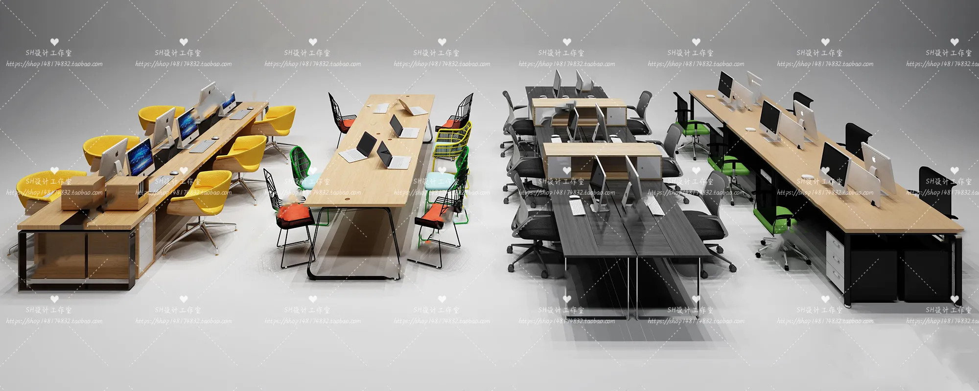 Office Table – Desk – 3D Models – 1409