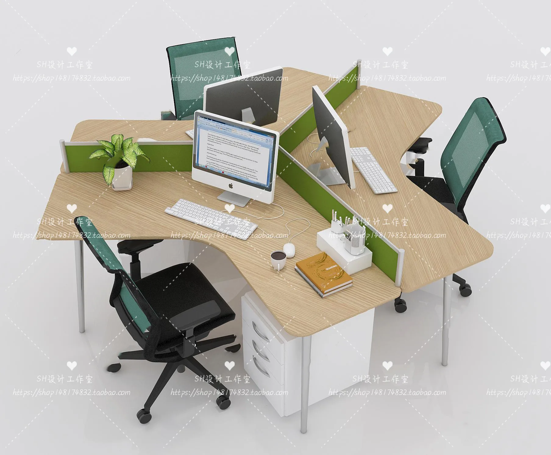 Office Table – Desk – 3D Models – 1410