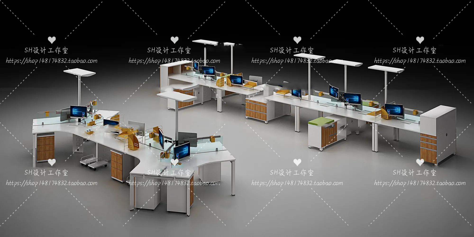 Office Table – Desk – 3D Models – 1413