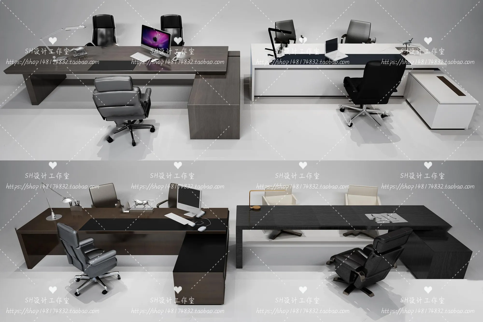 Office Table – Desk – 3D Models – 1415