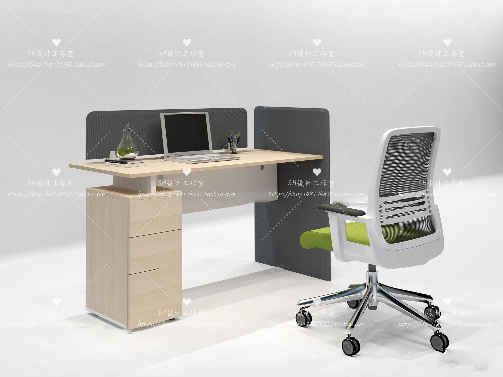 Office Table – Desk – 3D Models – 1422