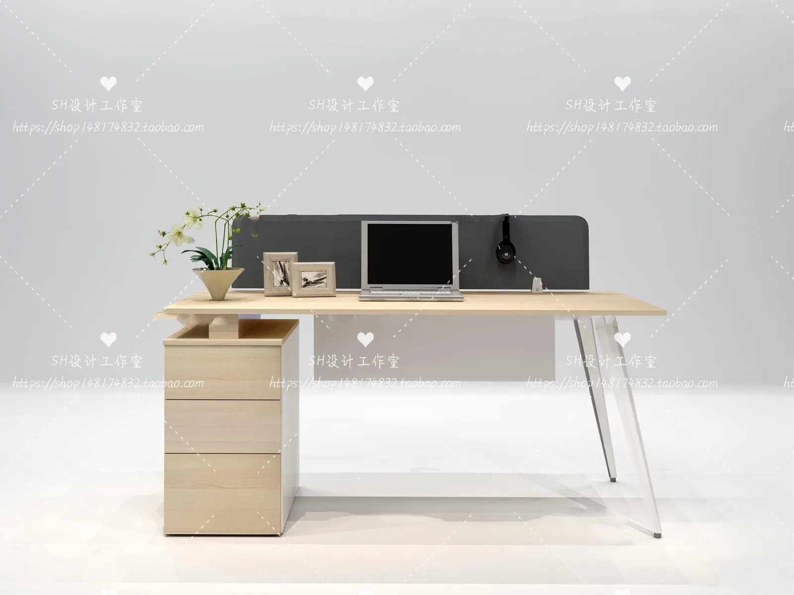Office Table – Desk – 3D Models – 1423