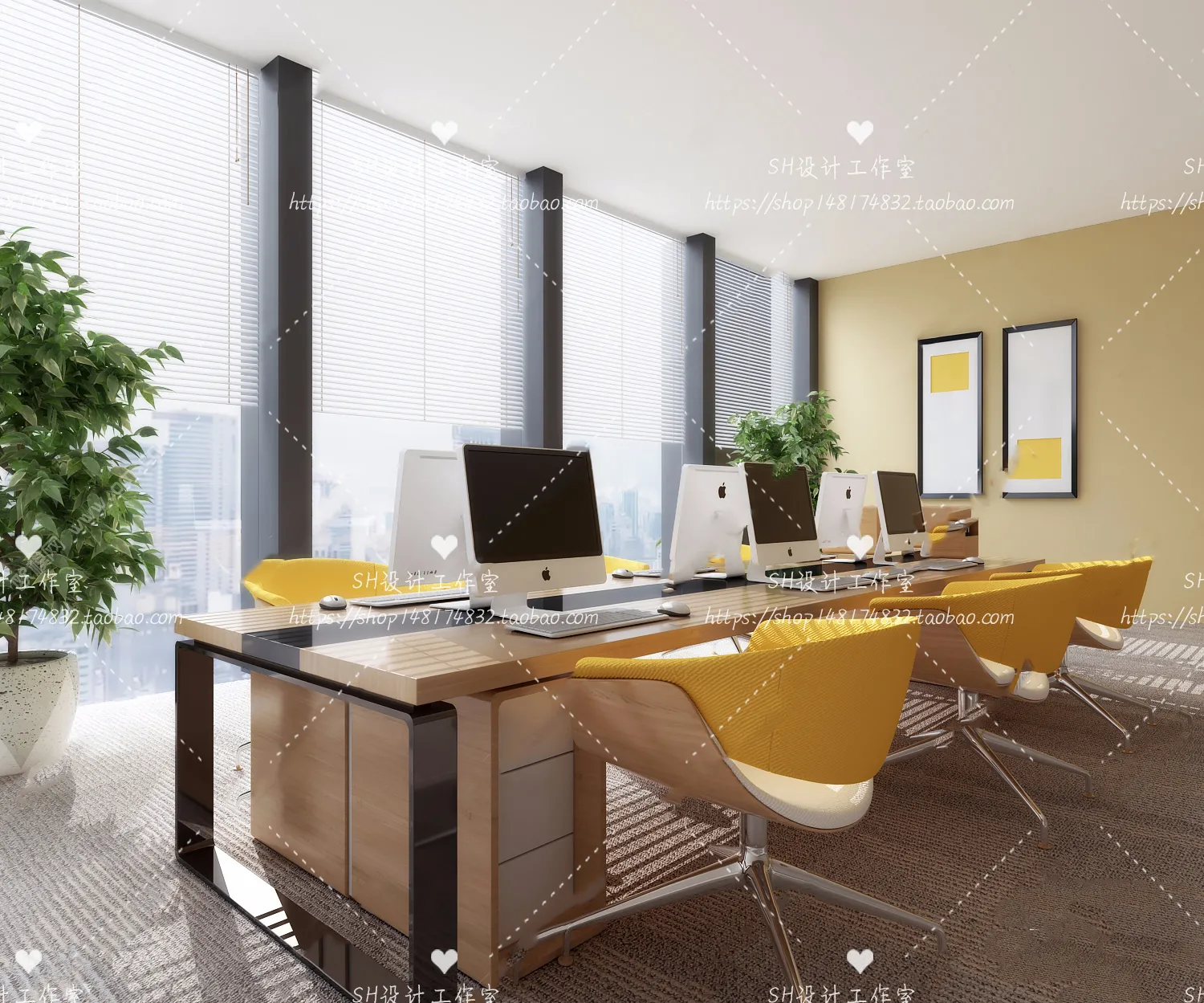 Office Table – Desk – 3D Models – 1424