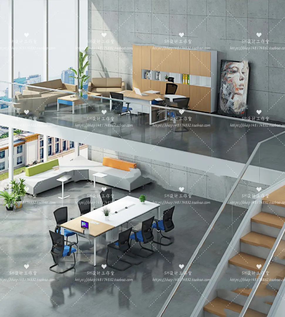Office Table – Desk – 3D Models – 1425