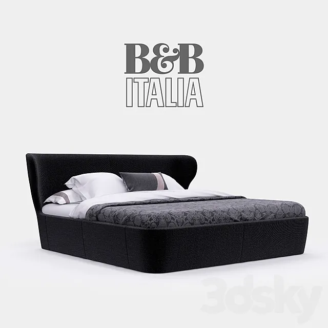 B & B italia Papilio Bed 3DS Max - thumbnail 3
