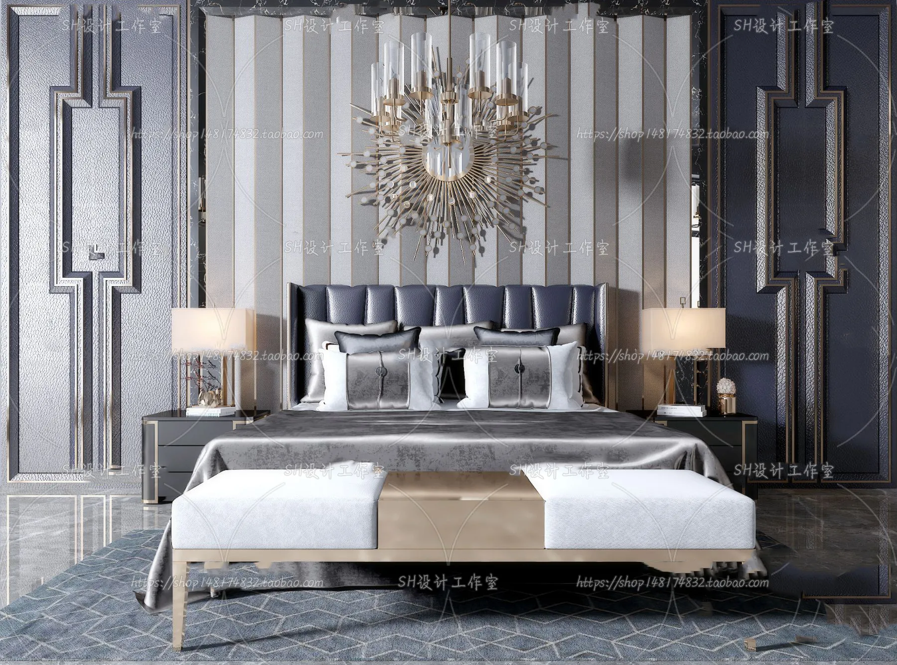 Bed – 3D Models – 1597