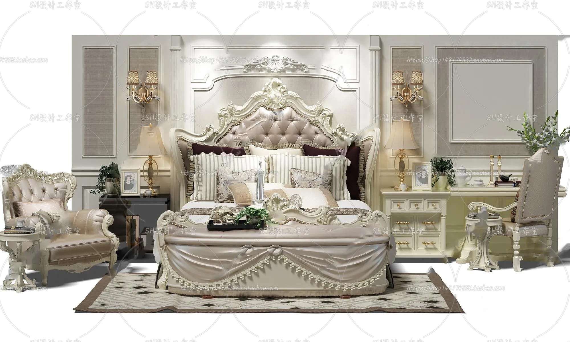 Bed – 3D Models – 1668