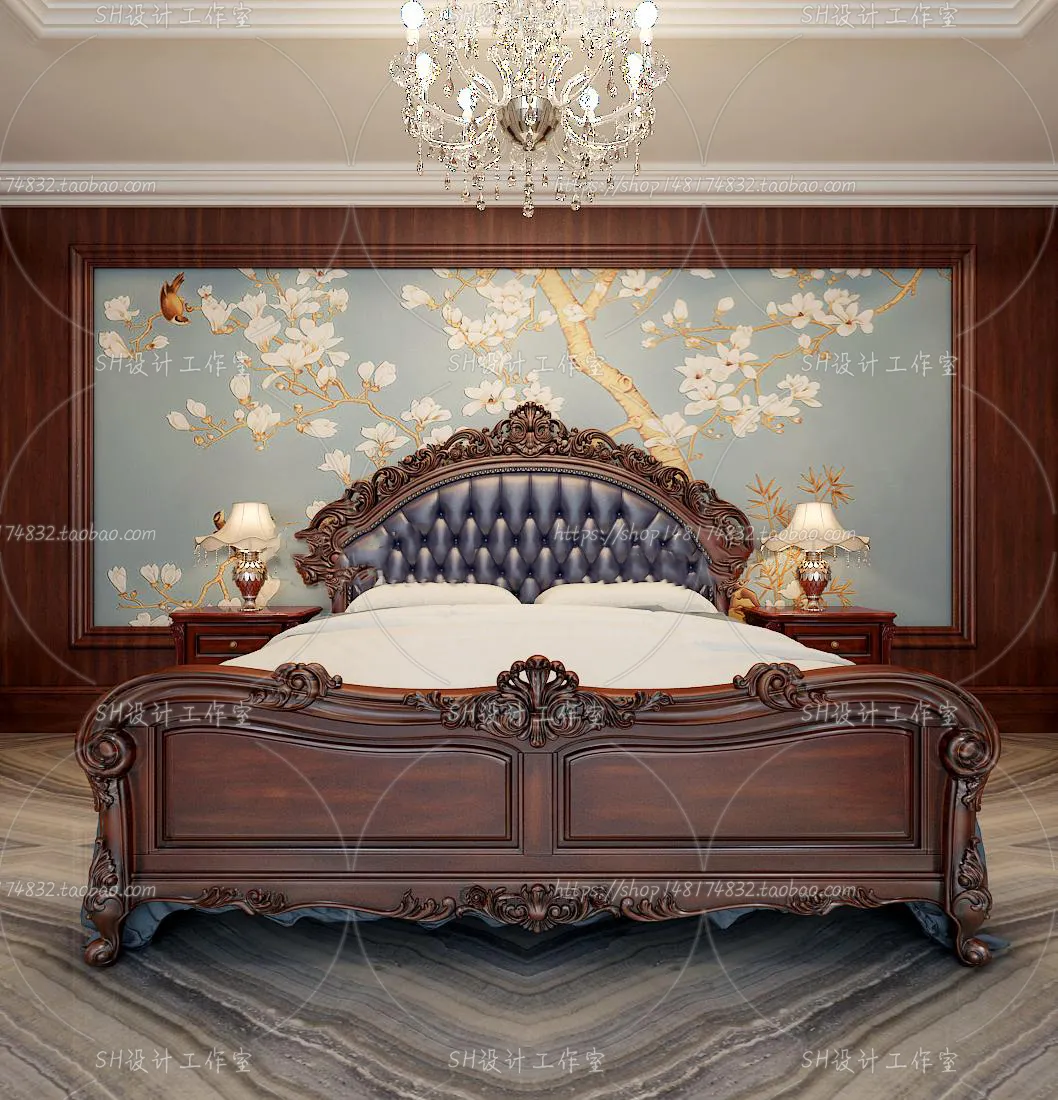 Bed – 3D Models – 1700