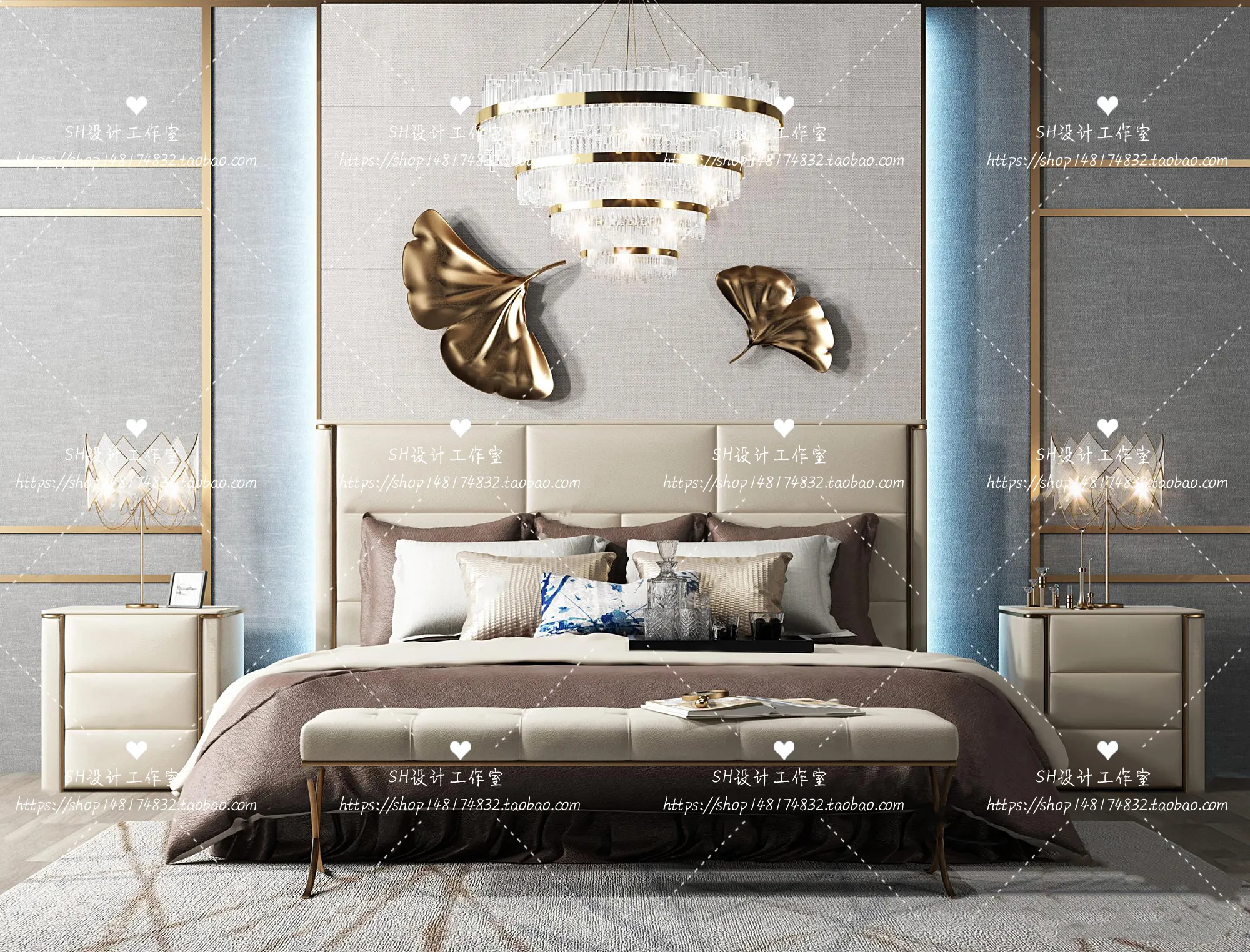 Bed – 3D Models – 1712