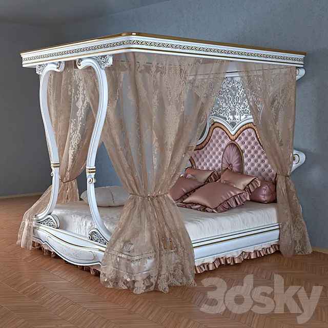 Canopy bed 3DS Max - thumbnail 3