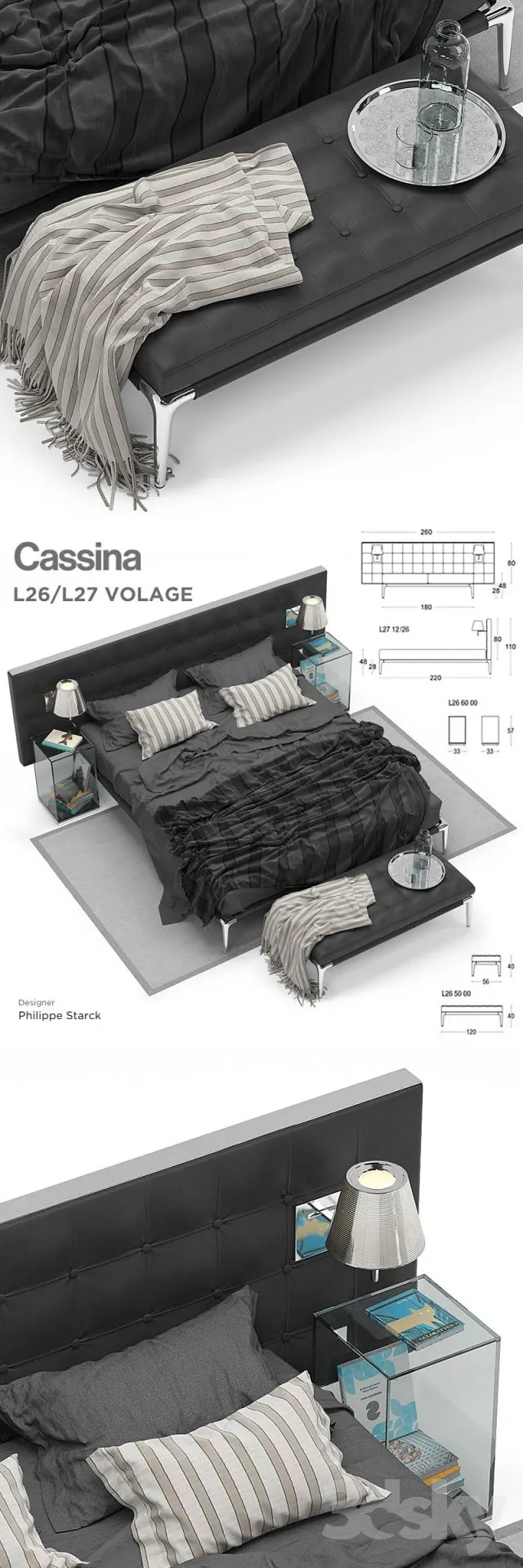 Cassina L26 27 volage 3DS Max - thumbnail 3