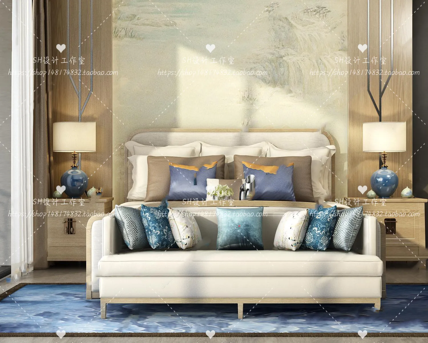 Bed – 3D Models – 1825