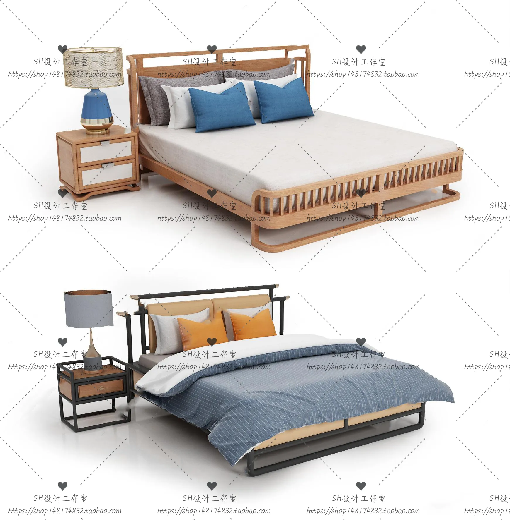 Bed – 3D Models – 1838