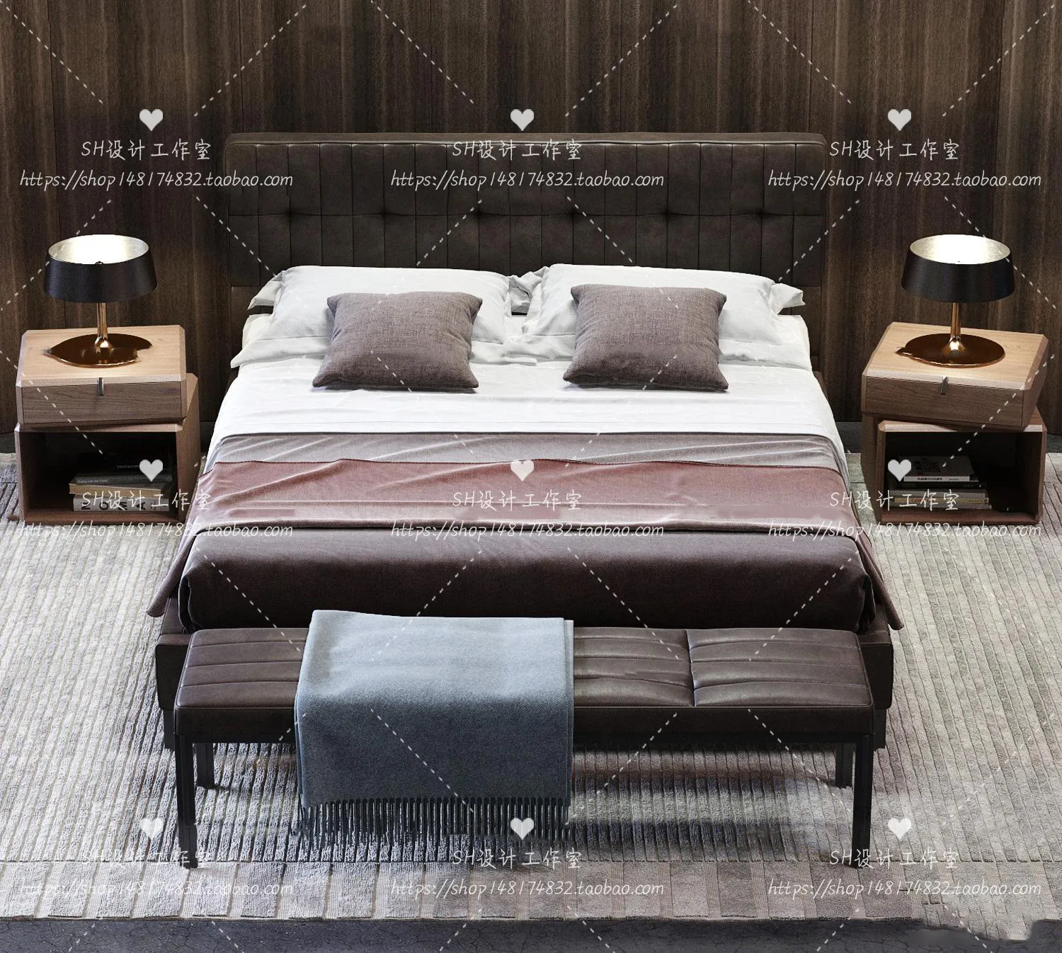 Bed – 3D Models – 1846