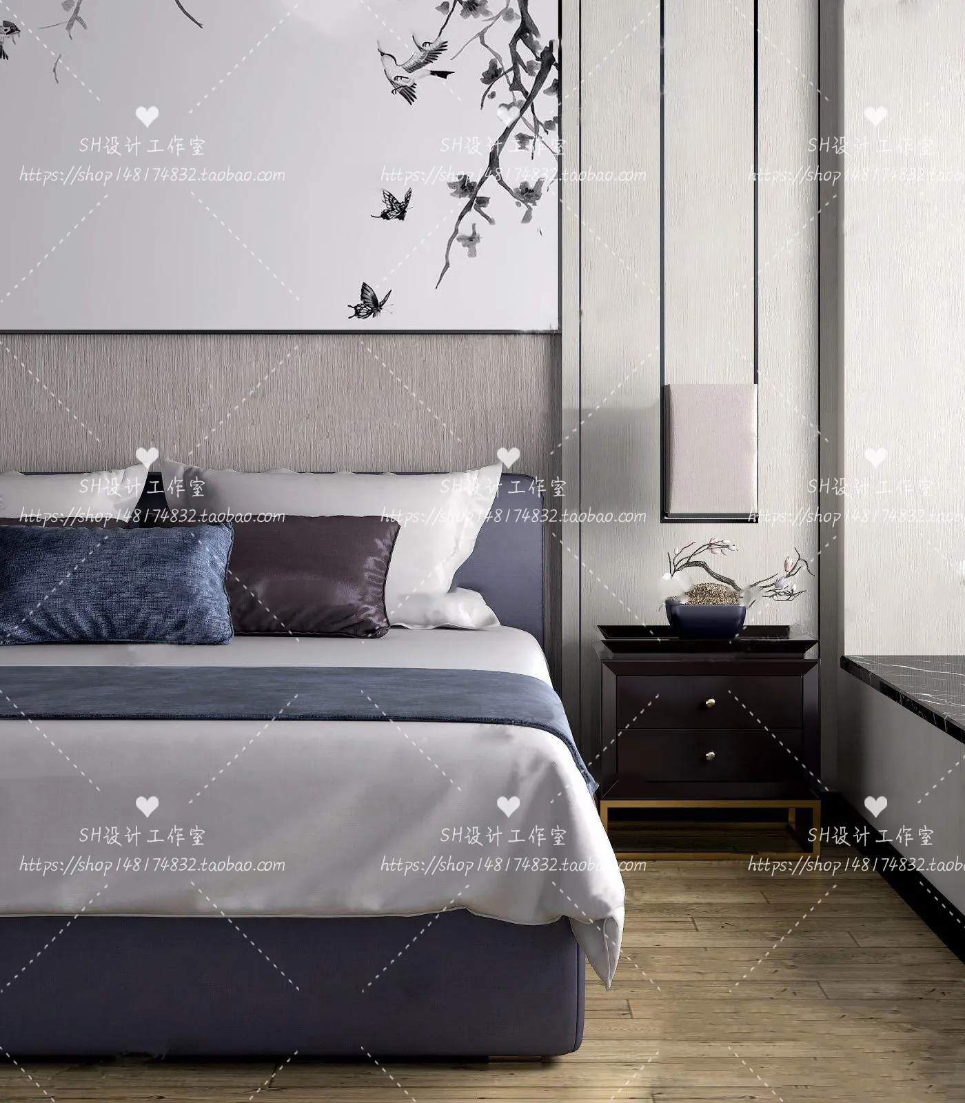 Bed – 3D Models – 1856