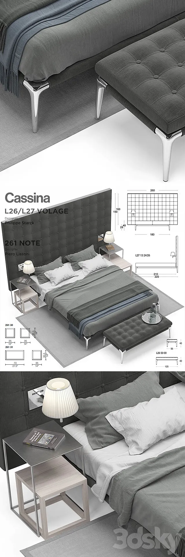 Cassina L26 27 volage 261 Note 3DS Max - thumbnail 3