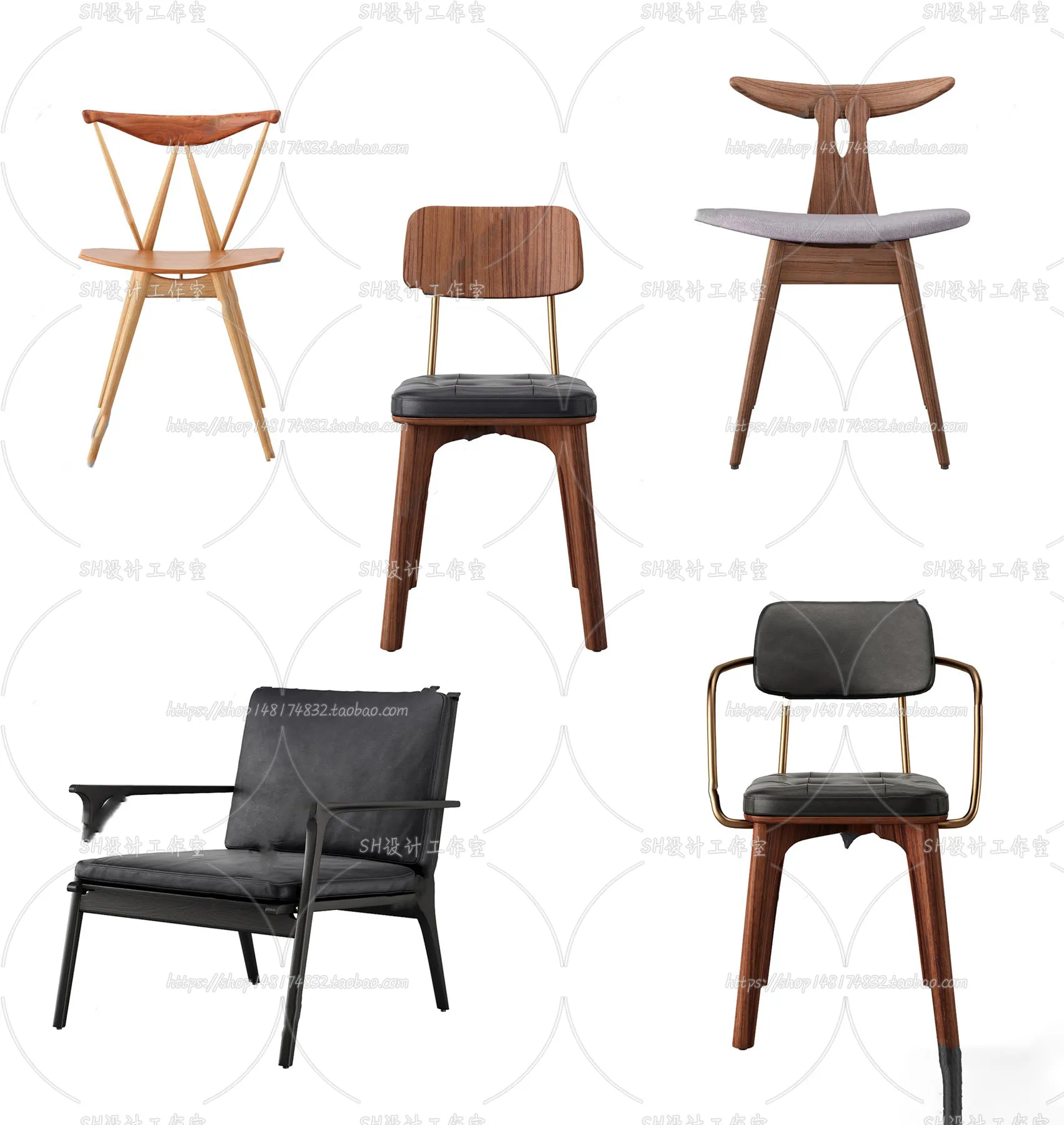 Chair – Single Chair 3D Models – 1943