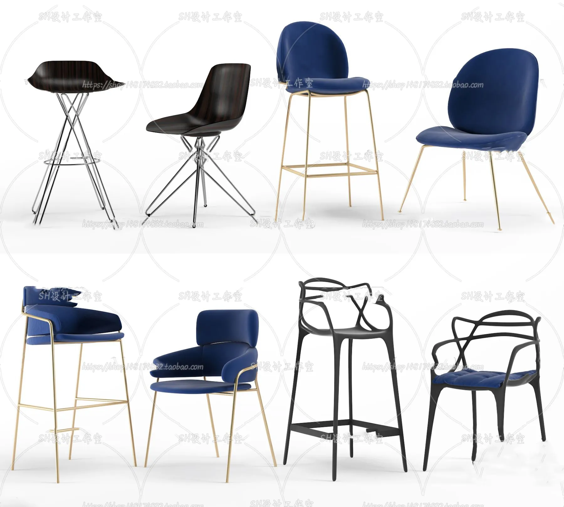 Bar Chair 3D Models – 2078