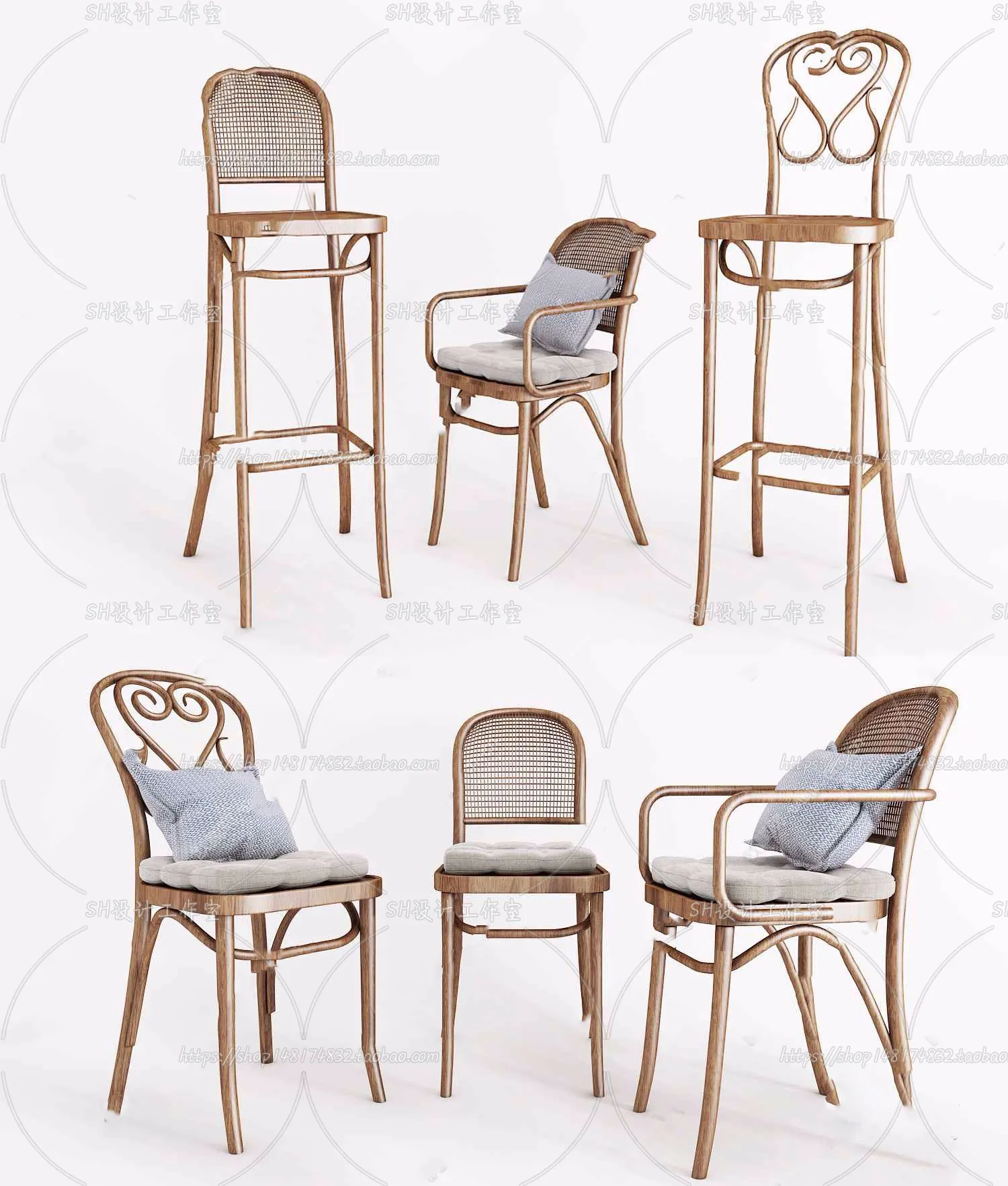 Bar Chair 3D Models – 2106