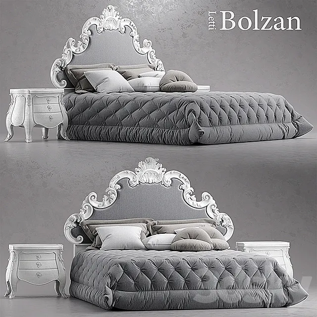 Bed Bolzan Letti FLORENCE CHIC 3DS Max - thumbnail 3