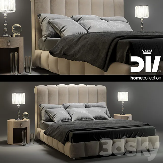 DV HOME collection bed BYRON letto 3DS Max - thumbnail 3