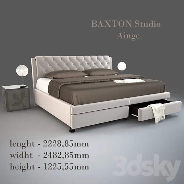 Bed Ainge from BAXTON Studio 3DS Max - thumbnail 3