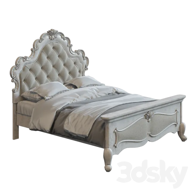 Bed classic 3DS Max - thumbnail 3