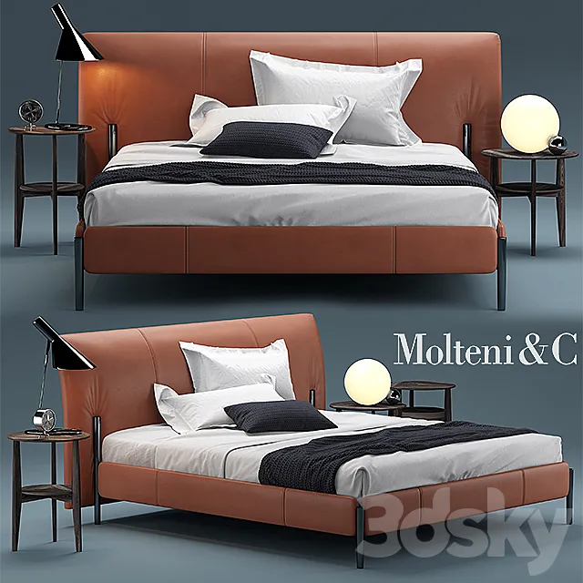 Bed molteni BEDS NICK 3DS Max - thumbnail 3