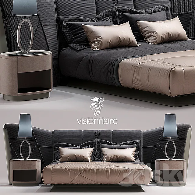 Bed visionnaire Plaza BED 3DS Max - thumbnail 3