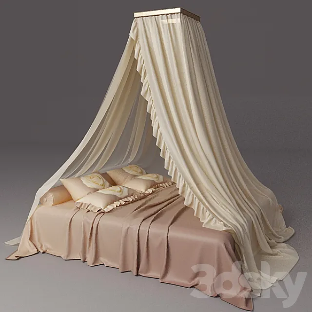 canopy bed 3DS Max - thumbnail 3