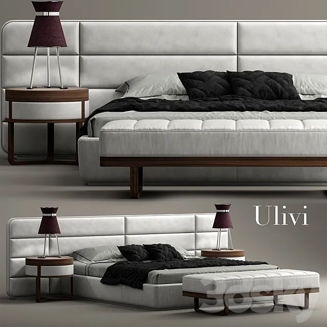 Bed ulivi MASTER 3DS Max - thumbnail 3
