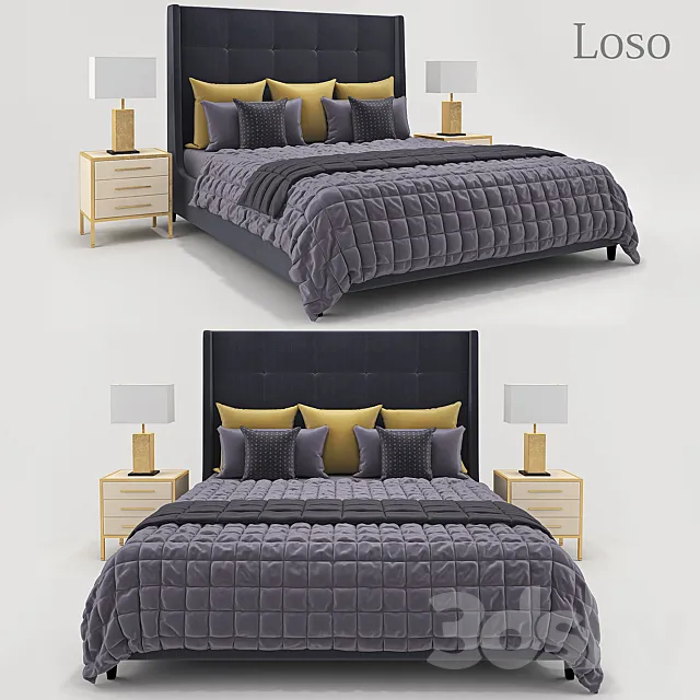 Loso_Bed 3DS Max - thumbnail 3