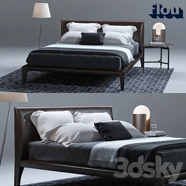 FLOU Alicudi bed 3DS Max - thumbnail 3